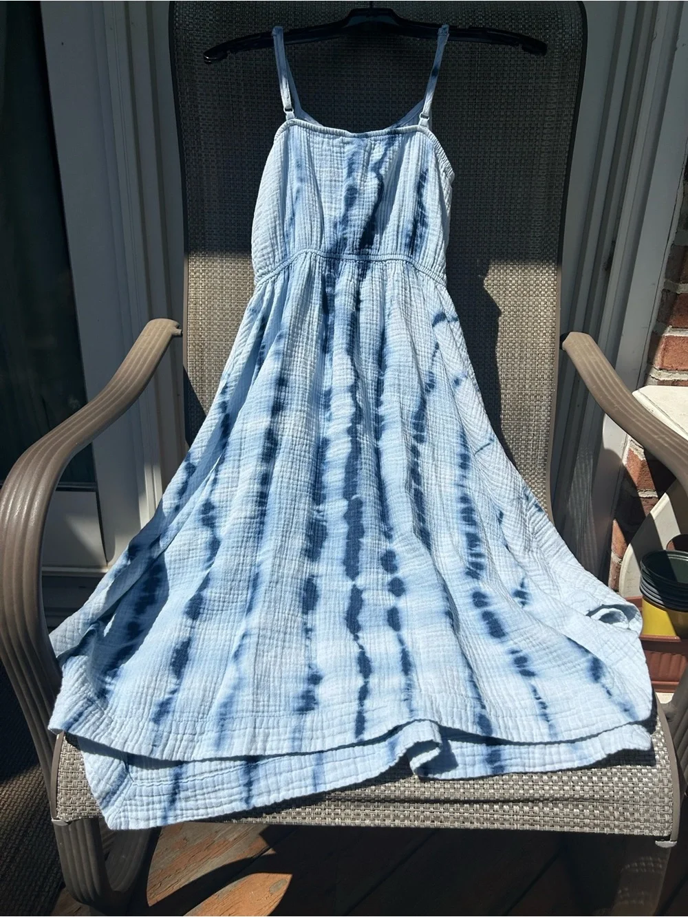 Girls (xl) GAP Light Blue and Navy Tie-Dye Maxi Dress